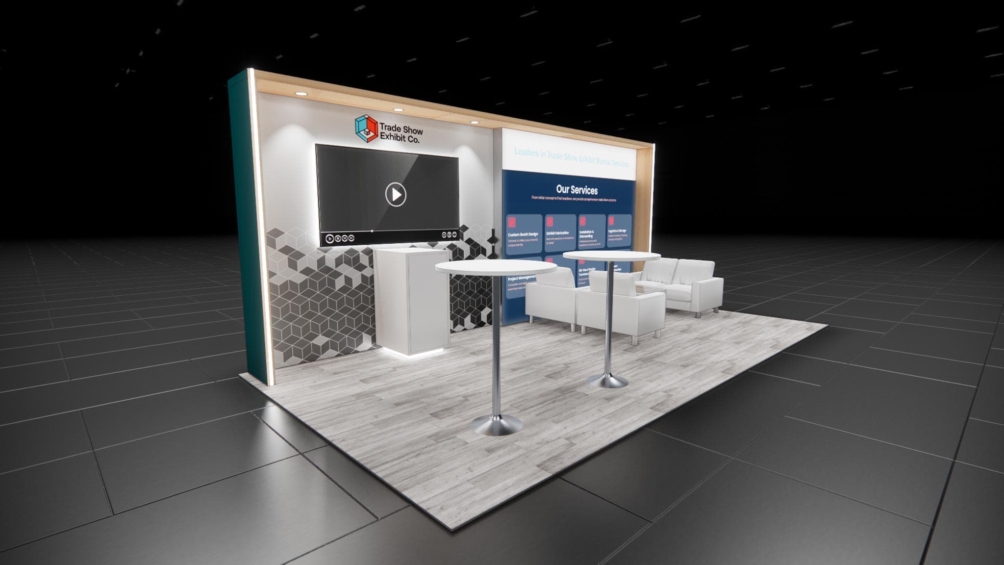 10 x 20 Inline Affordable Exhibit Rental — CES, Las Vegas