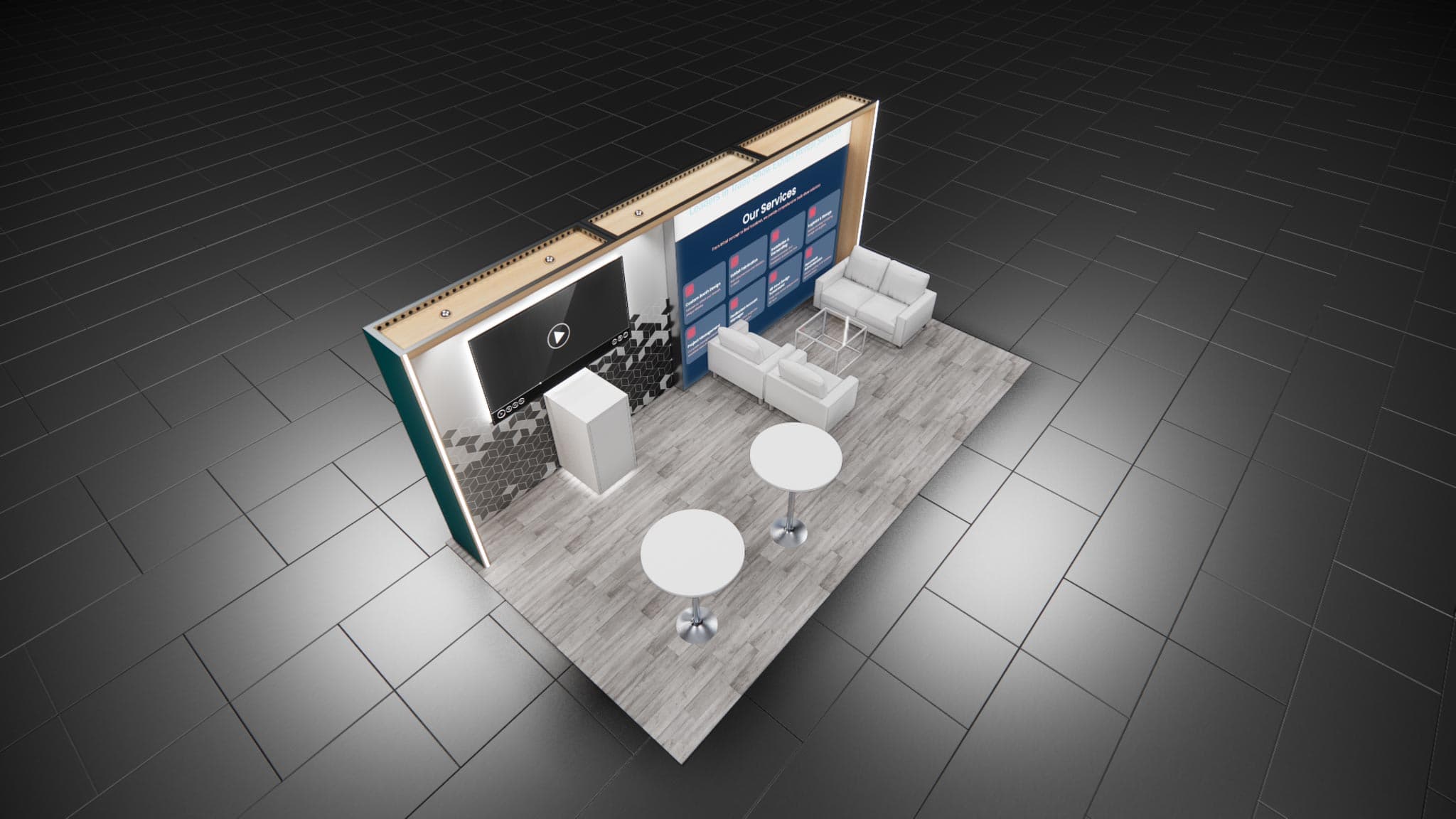 10 x 20 Inline Affordable Exhibit Rental — CES, Las Vegas