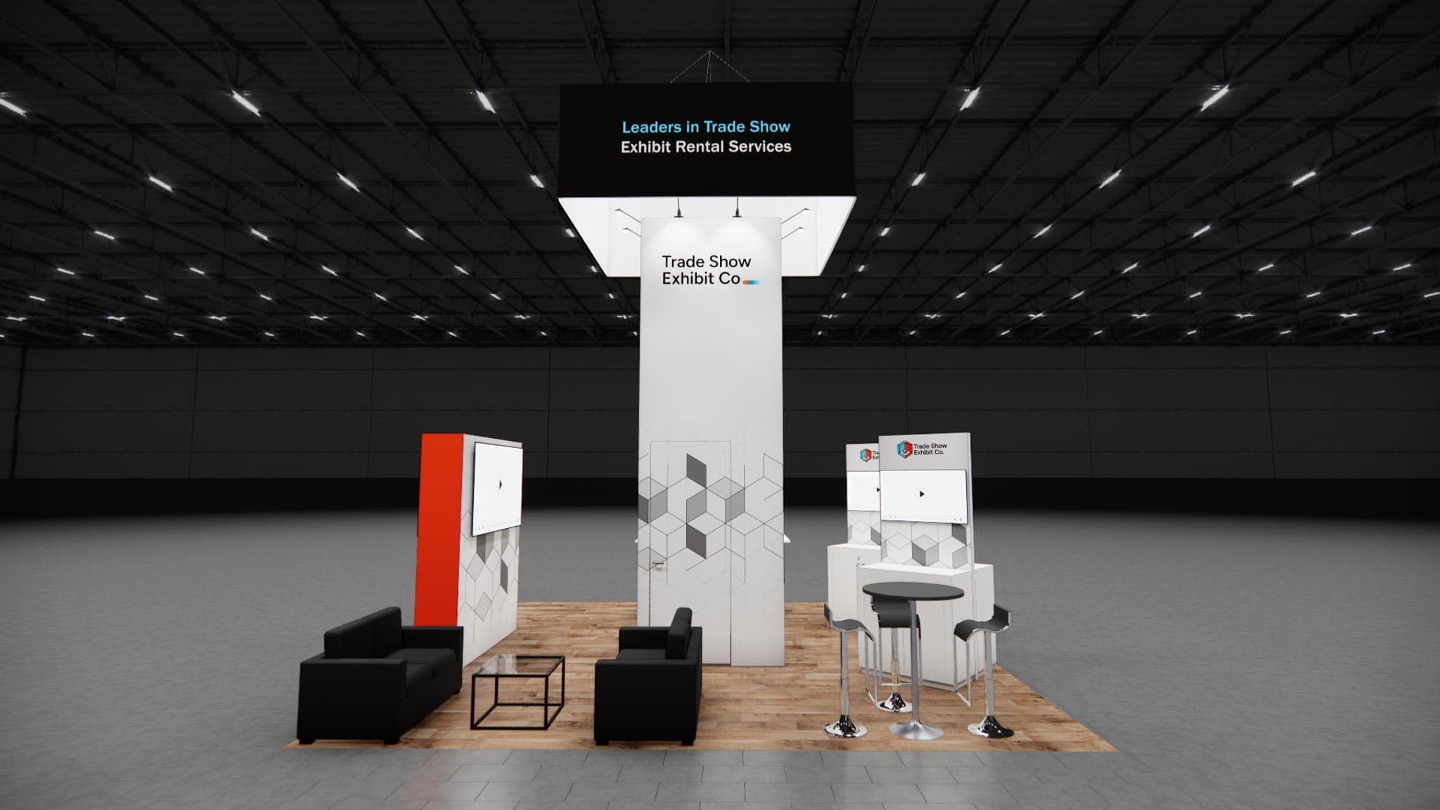 20 x 20 Island Affordable Exhibit Rental — CES, Las Vegas