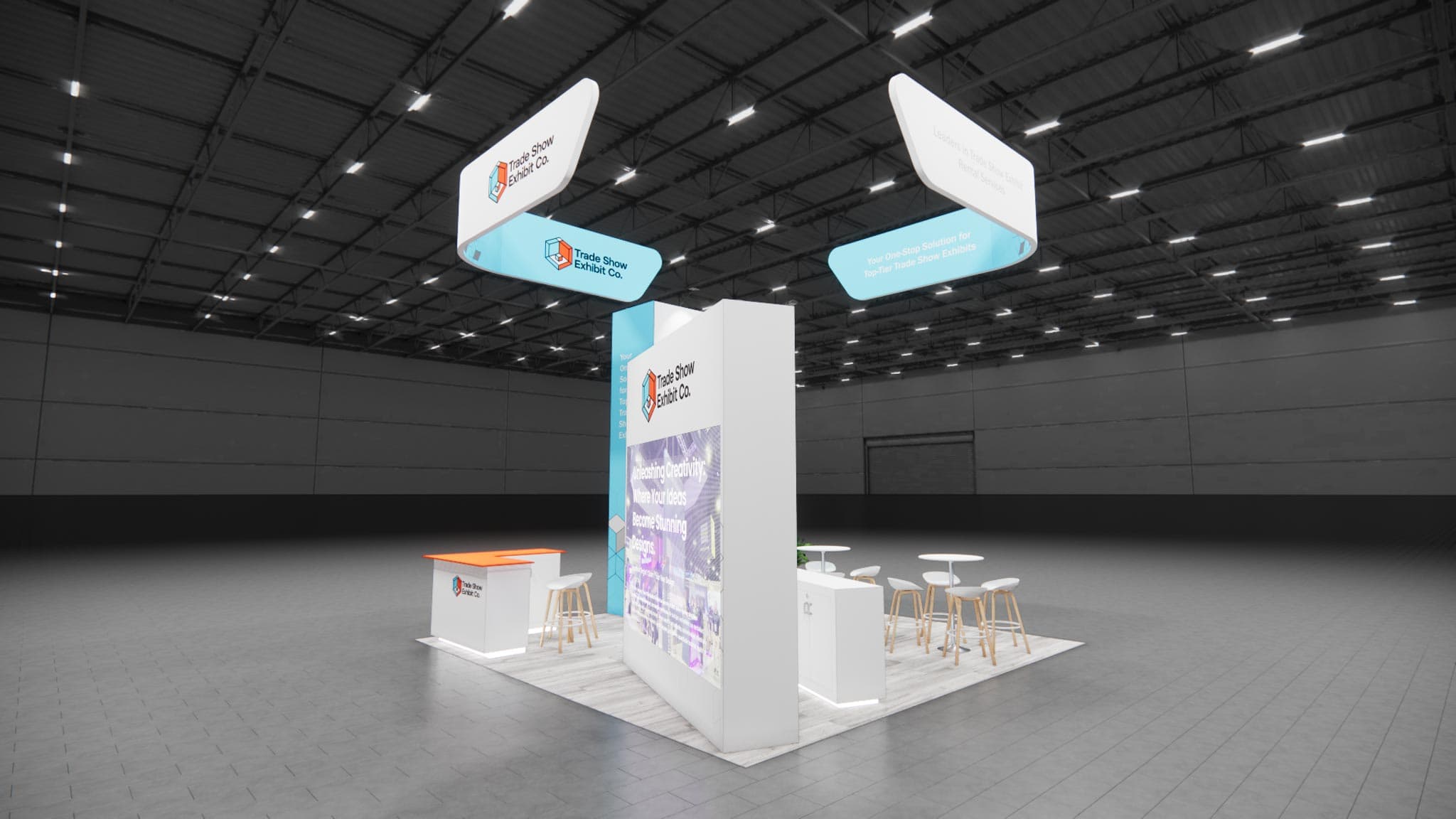 20 x 20 Island Affordable Exhibit Rental — CES, Las Vegas