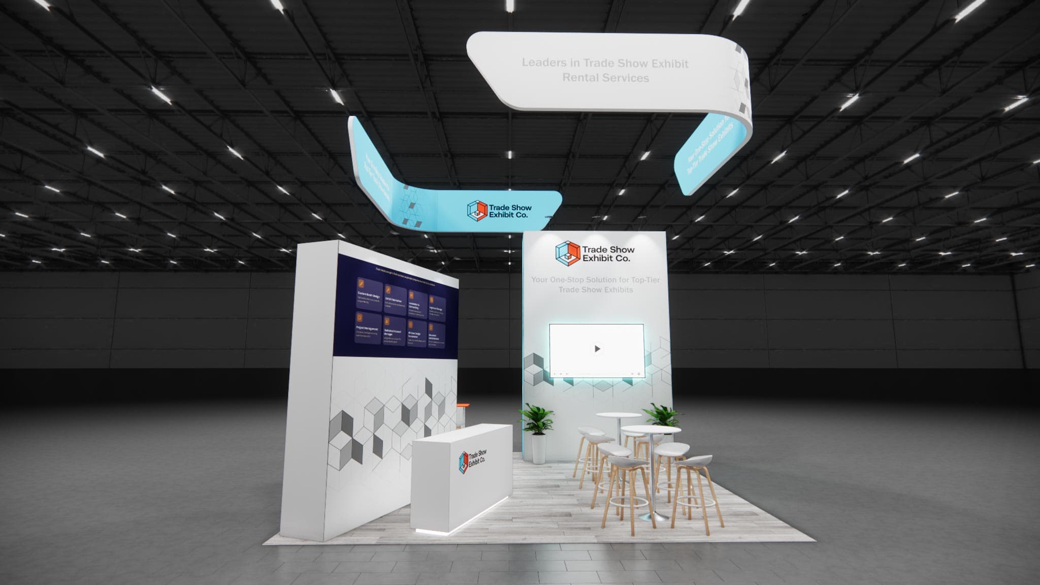 20 x 20 Island Affordable Exhibit Rental — CES, Las Vegas