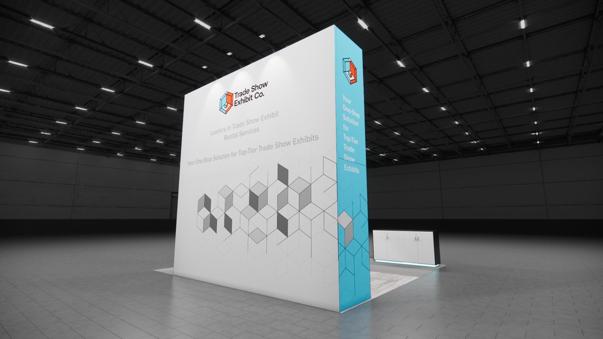 20 x 20 Island Affordable Exhibit Rental — CES, Las Vegas