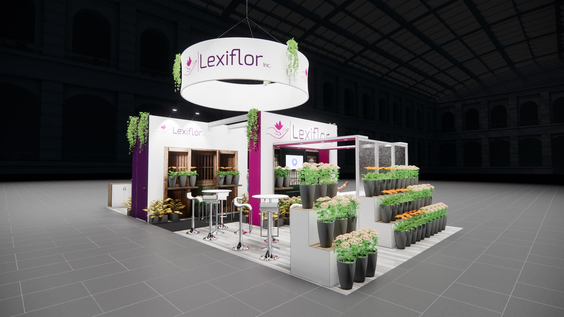 20 x 40 Island Exhibit Rental — OTC, Houston