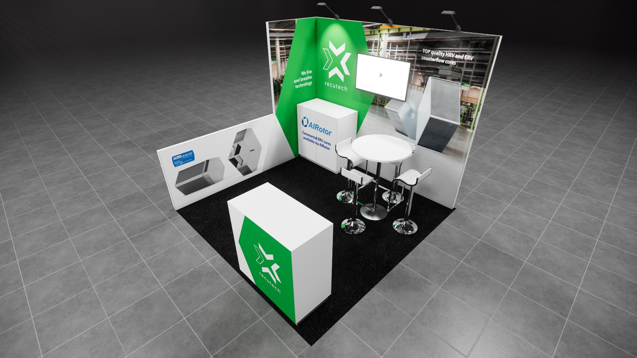 10 x 10 Inline Exhibit Rental — Coverings, Orlando